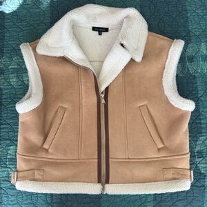 Blu Pepper Faux Fur Zip Up Vest